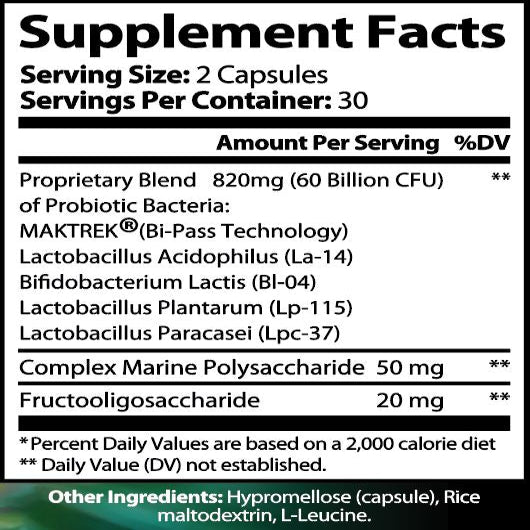 PROBIOTIC 60 Billion CFUs - Capsules